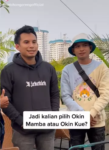 Momen Okin bertemu dengan kembarannya Tiktok
