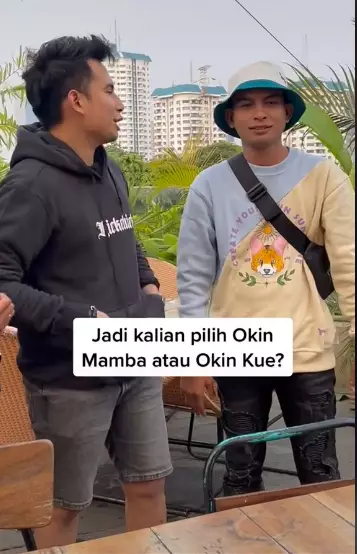Momen Okin bertemu dengan kembarannya Tiktok