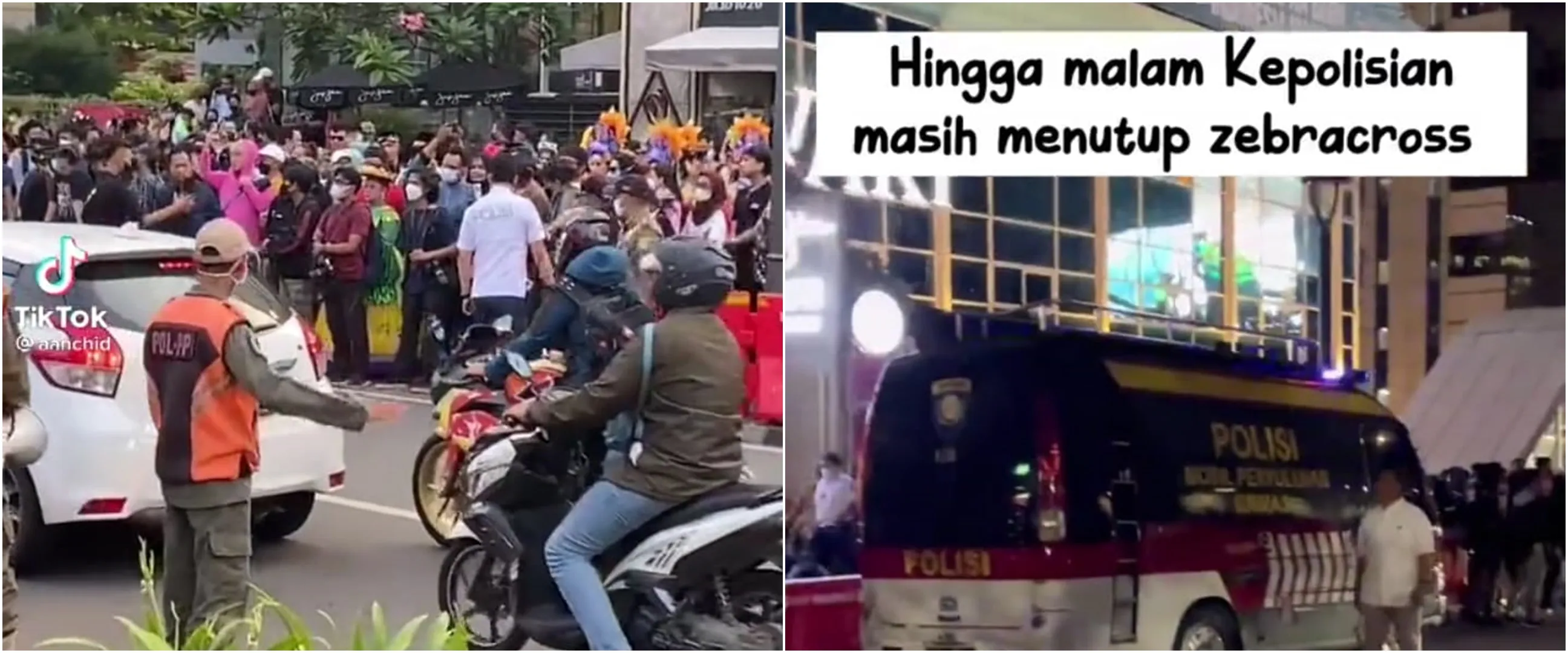 9 Penampakan zebra cross Citayam Fashion Week usai diblokade polisi