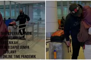 Baru bertemu setelah 7 bulan menikah, kisah pasangan ini mengharukan