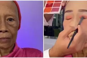 Transformasi nenek dirias MUA ala orang India, bikin pangling