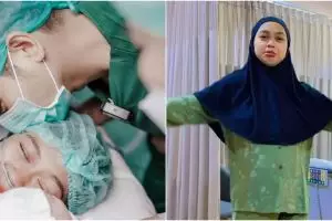 9 Potret Ria Ricis usai melahirkan, mata terlihat sembab