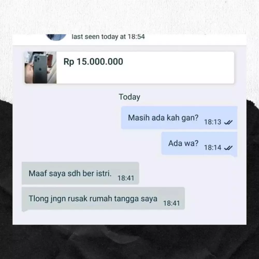 chat balasan penjual online shop © Instagram