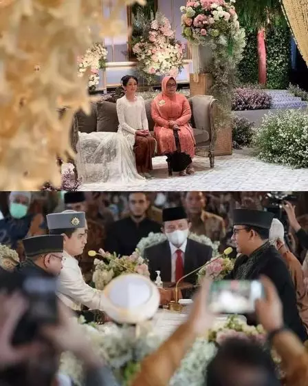 Detail gaun pernikahan Mutiara Annisa Baswedan Instagram