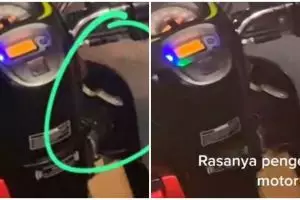 Bikin kaget, wanita ini temukan ular di motor setelah perjalanan jauh