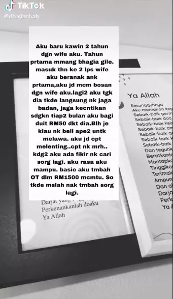 Curhatan suami ingin nikah lagi © 2022 TikTok Curhatan suami ingin nikah lagi © 2022 TikTok