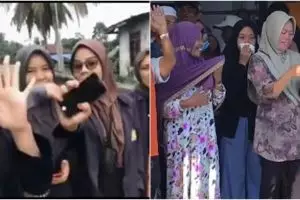 Momen perpisahan mahasiswa KKN di Morowali, diantar isak tangis warga