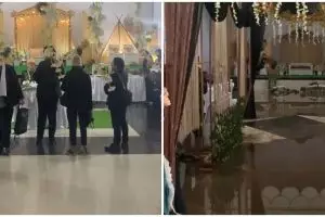 Acara pernikahan ini bubar diterjang banjir, kondisinya bikin nyesek