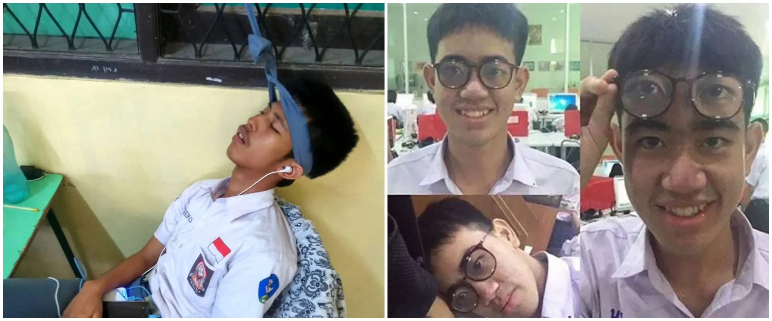 11 Aksi kocak akal-akalan siswa tidur di kelas ini bikin geleng kepala