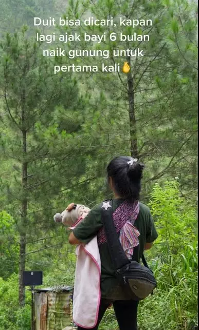 Anak usi 6 bulan diajak naik gunung ini bikin heboh Berbagai sumber