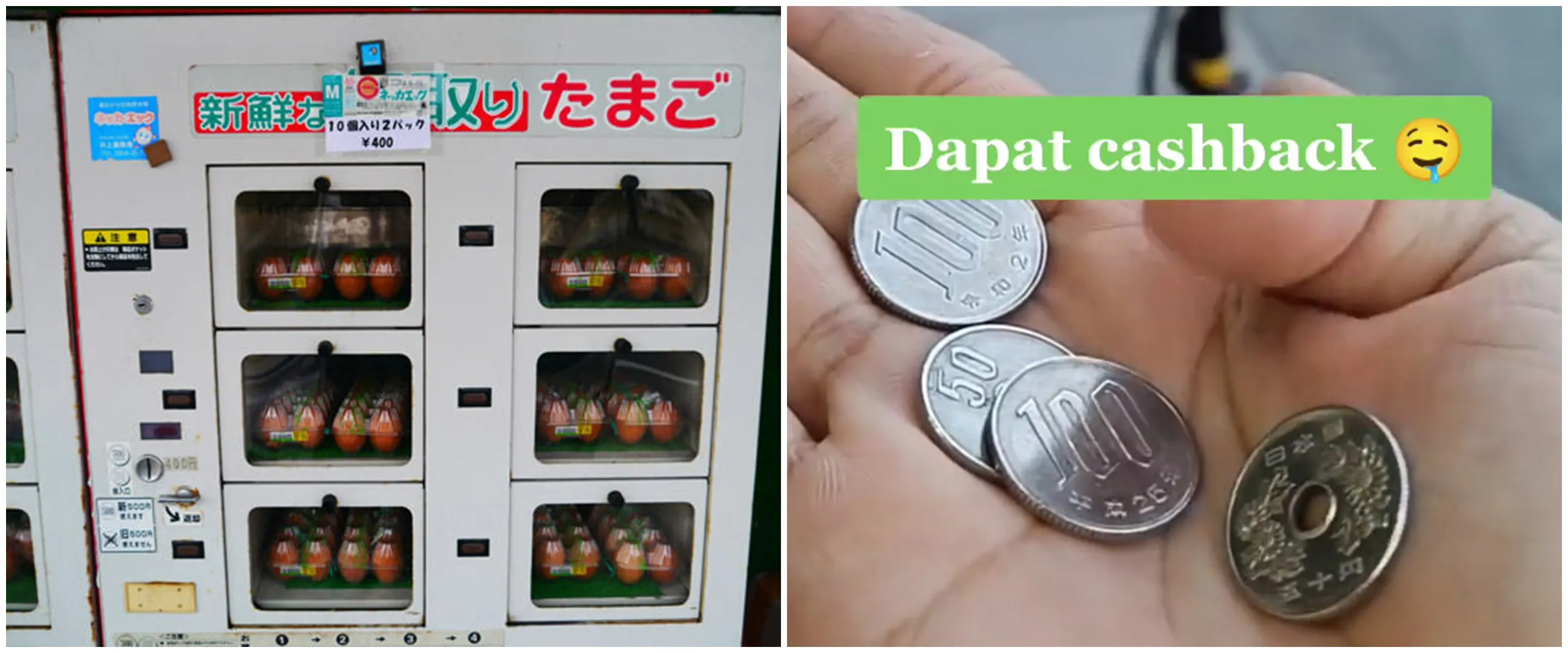 Beli telur di mesin koin, pria ini dapat cashback tak terduga