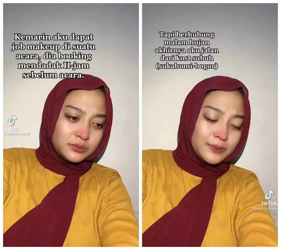 MUA dibayar 50rb untuk makeup 6 orang © TikTok/@sarinurutamii