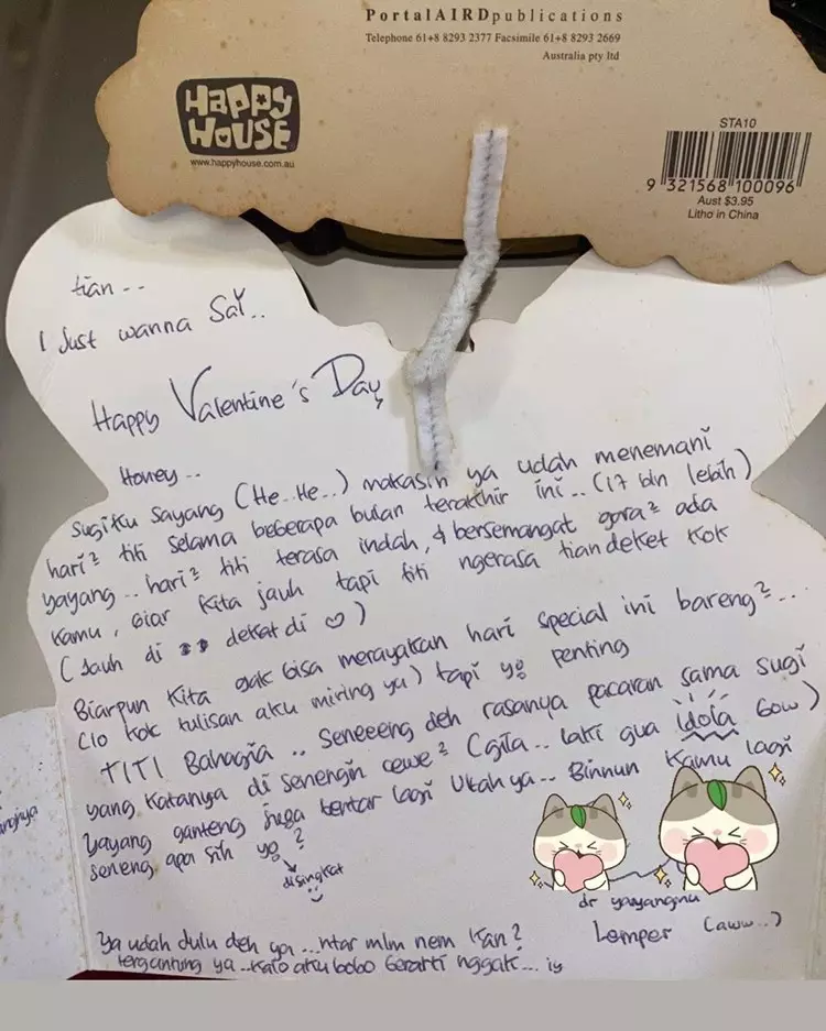 surat cinta titi kamal untuk christian sugiono © berbagai sumber