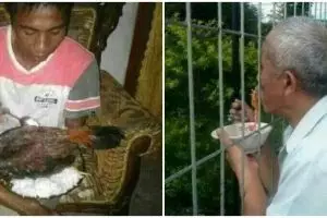 11 Potret iseng bapak-bapak waktu makan, absurd banget