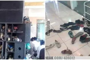 11 Momen lucu asal taruh alas kaki ini bikin kesal lihatnya