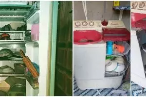 11 Benda pengganti rak piring di dapur ini bikin nggak habis pikir