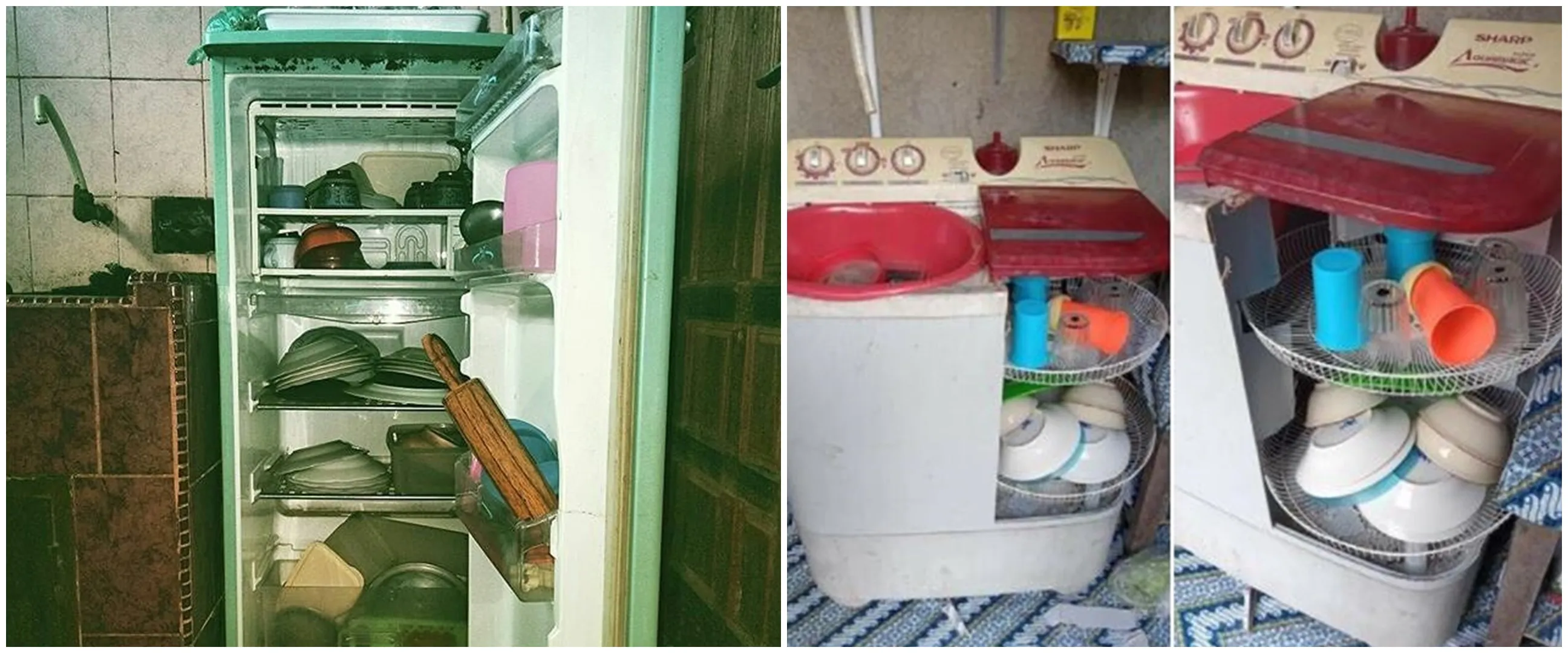 11 Benda pengganti rak piring di dapur ini bikin nggak habis pikir