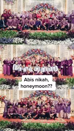 Pengantin honeymoon bareng keluarga besar TikTok
