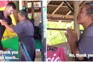 Ikhlas bantu turis terkilir, ibu di Bali ini dapat rezeki nomplok