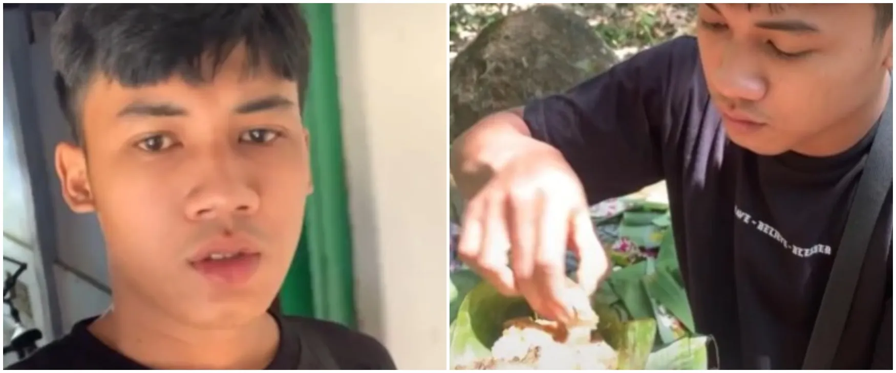 Aksi pemuda makan sesajen di kuburan, bikin yang lihat merinding