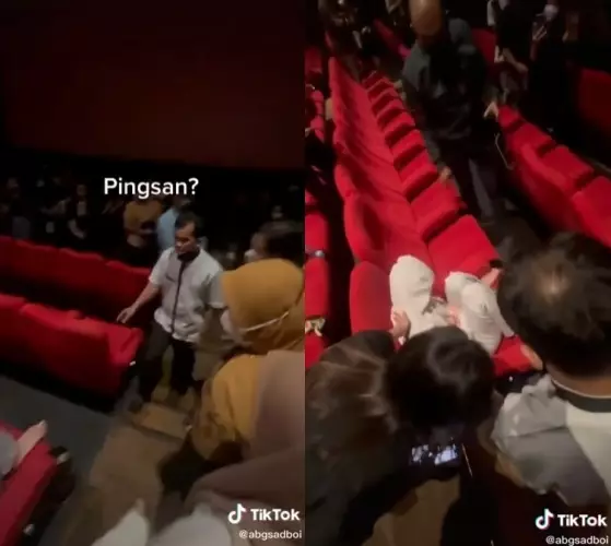 wanita ketiduran nonton pengabdi setan 2 © TikTok wanita ketiduran nonton pengabdi setan 2 © TikTok