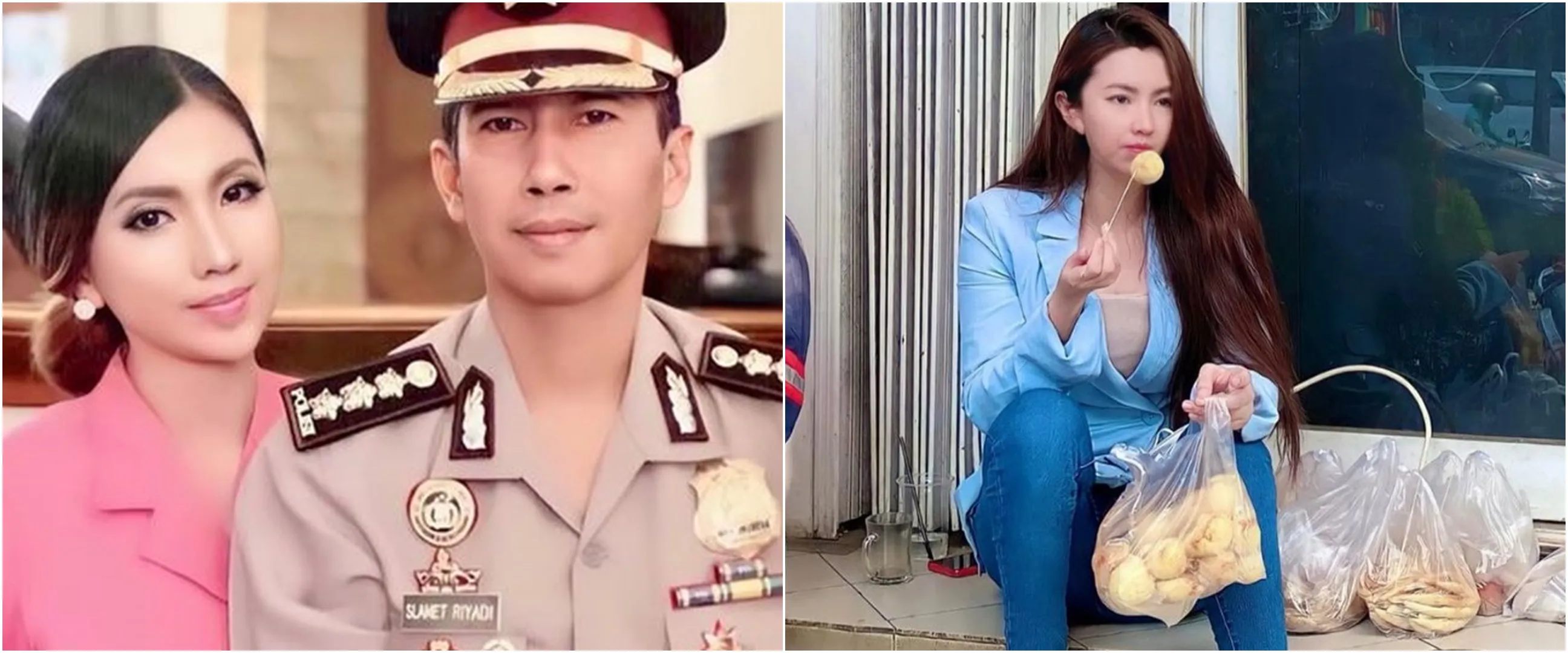 11 Sisi sederhana Heni Tania, istri Kombes makan tahu bulat di emperan
