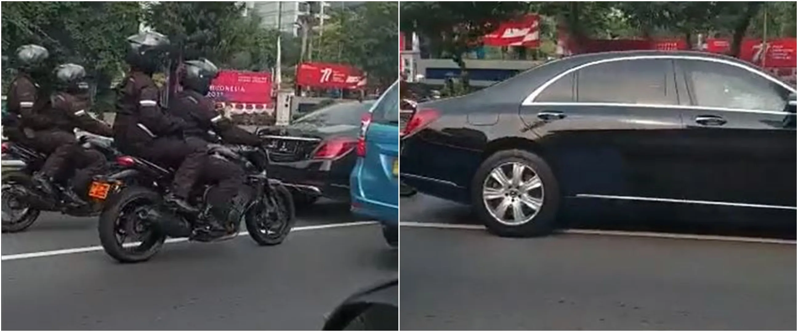 Momen Presiden Jokowi terjebak macet, santai tak pakai sirine