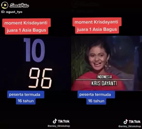 Momen lawas Krisdayanti juara Asia Bagus © TikTok
