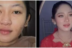 Wanita ini makeup wisuda dengan tema korean look, bak boneka hidup
