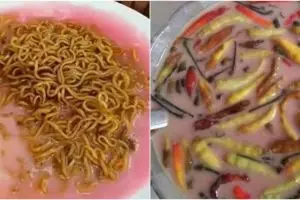 11 Aksi nyeleneh campur makanan dan minuman, nafsu makan auto hilang