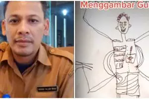 Para siswa dapat tugas menggambar gurunya, hasil lukisan tak terduga