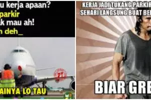17 Meme kocak tentang tukang parkir ini bikin geregetan