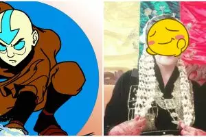Potret riasan paes manten mirip panah Aang Avatar, konsepnya absurd