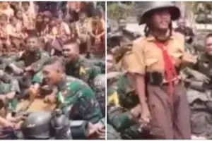 Aksi anak SD percaya diri pimpin yel-yel taruna TNI, tuai pujian