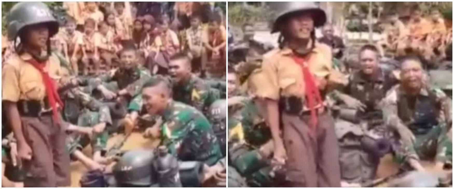 Aksi anak SD percaya diri pimpin yel-yel taruna TNI, tuai pujian