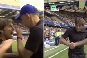 Kronologi Conte dan Tuchel ribut berujung kartu merah di akhir laga