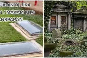 Heboh pemakaman transparan, penampakan jenazahnya bikin merinding