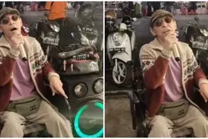 Suara merdu pengamen difabel nyanyi lagu 'Angel Baby', bikin terharu