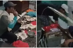 Tukang bakso ini asyik karaokean, pembeli lakukan hal tak terduga