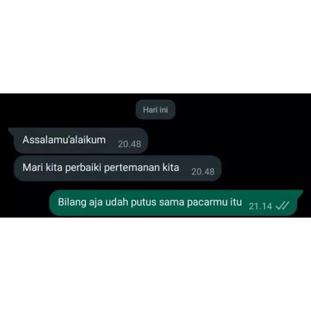 chat lucu cowok ngajak balikan © berbagai sumber