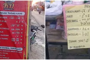 13 Spanduk harga jualan ini bikin mikir keras