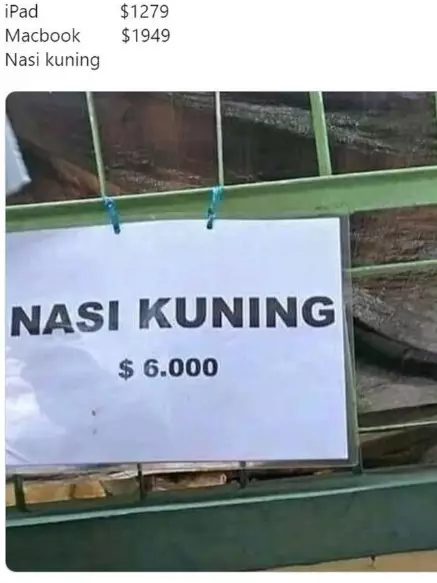 Potret nyeleneh harga di menu makanan © berbagai sumber