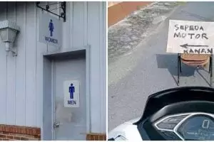 11 Papan petunjuk terbalik ini bikin bingung yang baca