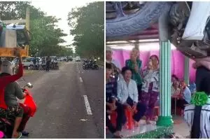 11 Tingkah nyeleneh bawa barang di kepala, bikin heran melihatnya