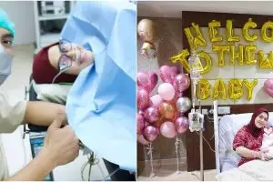 9 Momen Aisyahrani adik Syahrini melahirkan, tepat di hari Kemerdekaan