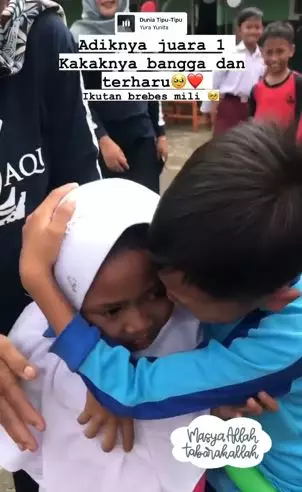 Adiknya menang lomba hula hoop, yang dilakukan kakak ini bikin haru Instagram