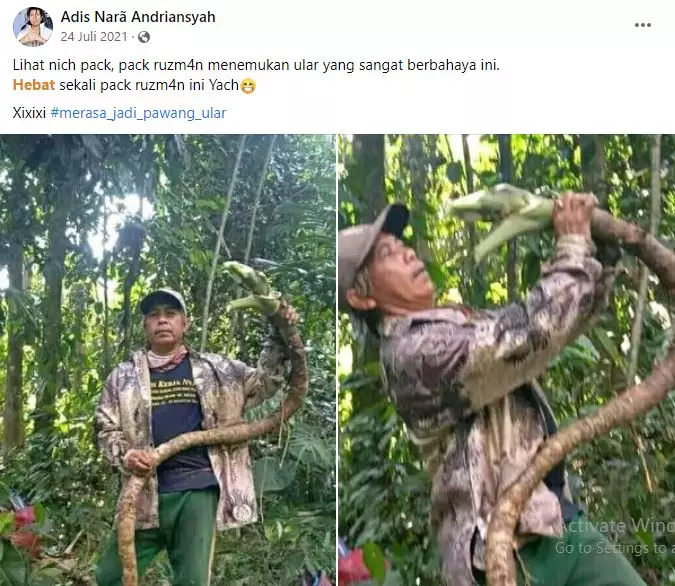 benda mirip ular © Facebook