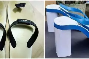 13 Potret desain sandal nyeleneh banget, idenya kreatif tanpa batas