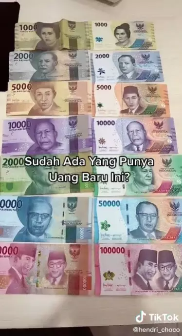 Uang kertas baru makin besar © TikTok