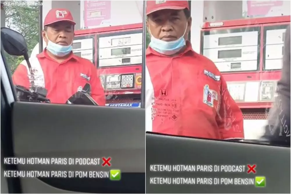 petugas spbu mirip hotman paris © berbagai sumber